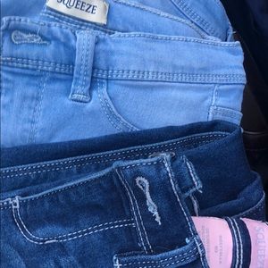 Three pairs SQUEEZE girls jeans size 10